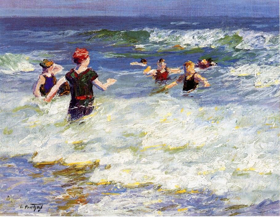 Edward Henry Potthast In the Surf 1